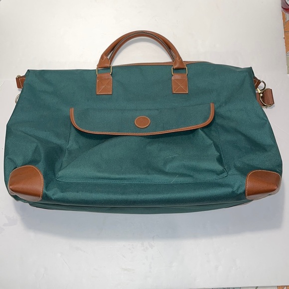 Ralph Lauren Vintage Large Green Canvas Bag/Carry On, Very Good pre-owned cond